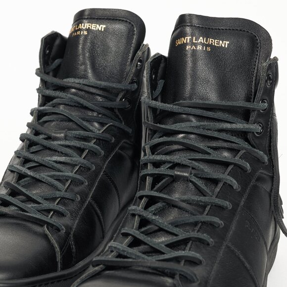 Saint Laurent SL/18H High Black Fringe High-Top Sneakers - Picture 7 of 13